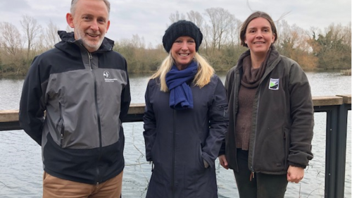 Roz Savage MP with Joanna Lewis and Andrew McLaughlin