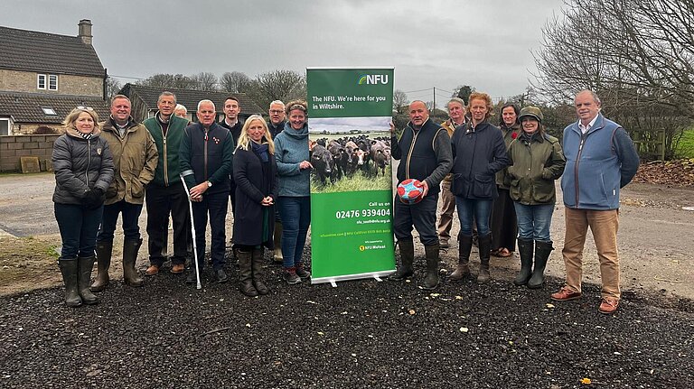 Roz Savage MP with group of farmers from NFU